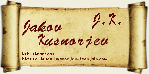 Jakov Kušnorjev vizit kartica
